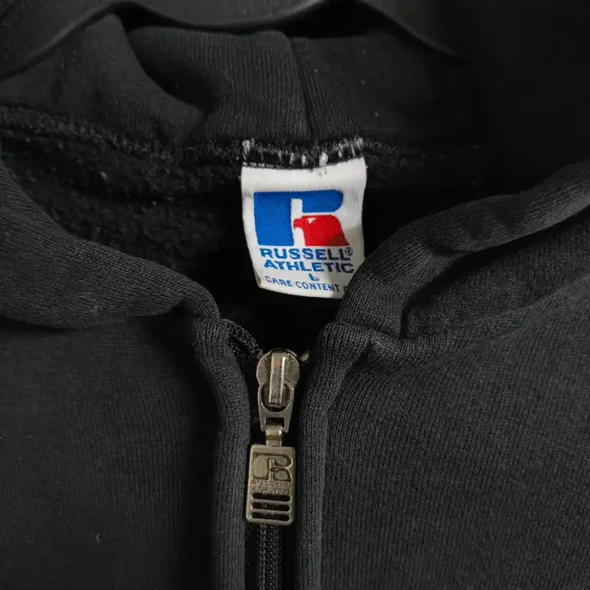 [SOLD OUT] 러셀 usa 90s 블랙 후드집업  L