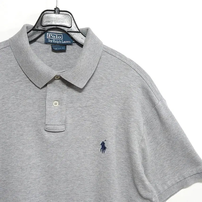 [BUNJANG] Polo Ralph Lauren Gray Short Sleeve Polo Shirt / [100] 폴로 랄프로렌 반팔 카라티 그레이