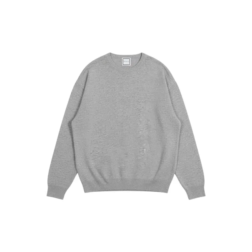 [BUNJANG] Wooyoungmi Gray Round Knit Sweater / 남성50/ 우영미 그레이 라운드 니트