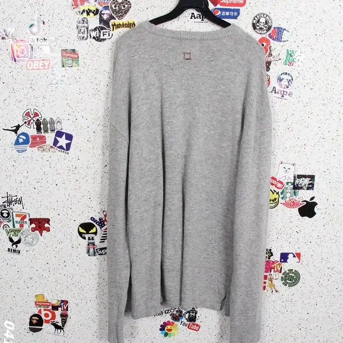 [BUNJANG] Wooyoungmi Gray Round Knit Sweater / 남성50/ 우영미 그레이 라운드 니트