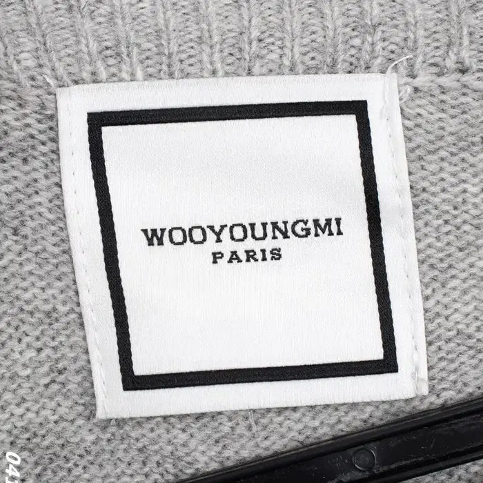 [BUNJANG] Wooyoungmi Gray Round Knit Sweater / 남성50/ 우영미 그레이 라운드 니트