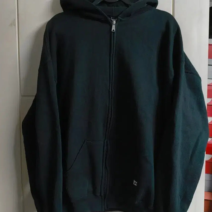 [BUNJANG] Russell 00s Black Hoodie Zip-up XL / 러셀 00s 블랙 후드집업  XL