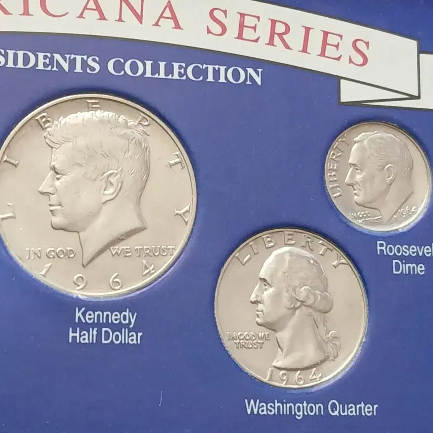 [BUNJANG] 1964 US Silver Coin Set / 단종된"실버90" 3개포함 1964 케네디 하프달러 은화 세트