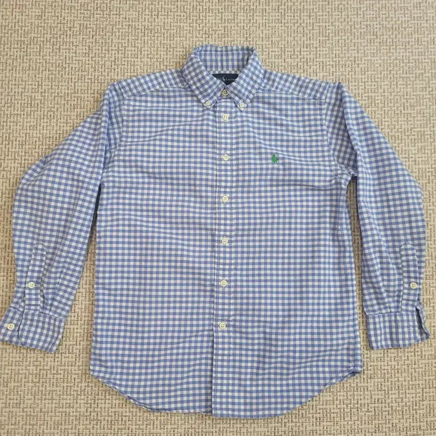 [BUNJANG] Ralph Lauren Kids Blue Check Polo Shirt / 랄프로렌 셔츠 M(10-12) 블루 체크폴로