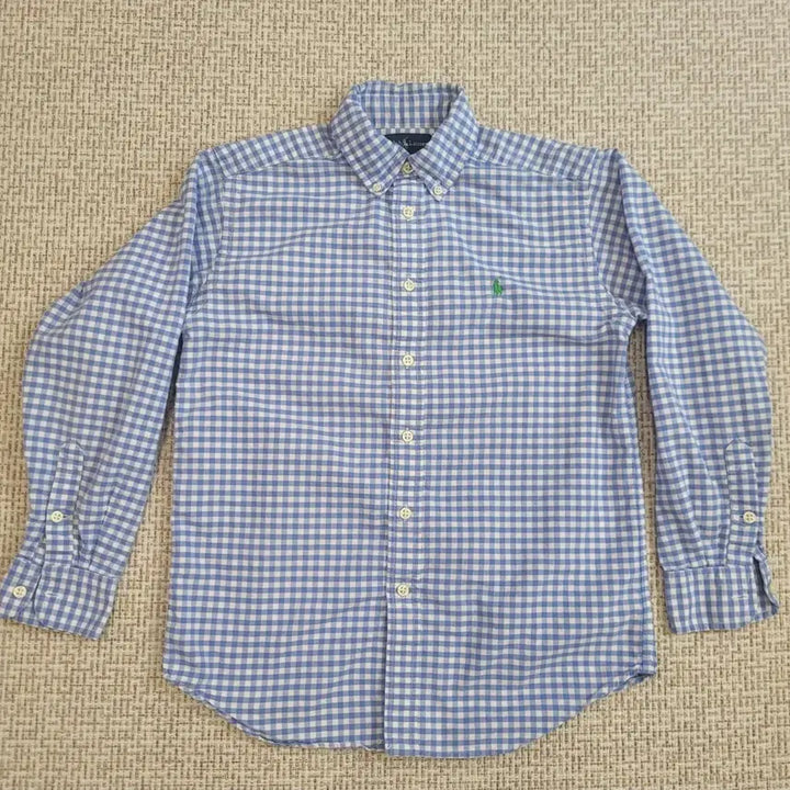 [BUNJANG] Ralph Lauren Kids Blue Check Polo Shirt / 랄프로렌 셔츠 M(10-12) 블루 체크폴로