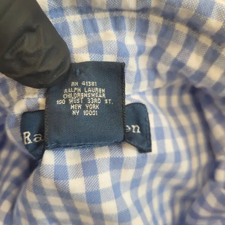 [BUNJANG] Ralph Lauren Kids Blue Check Polo Shirt / 랄프로렌 셔츠 M(10-12) 블루 체크폴로