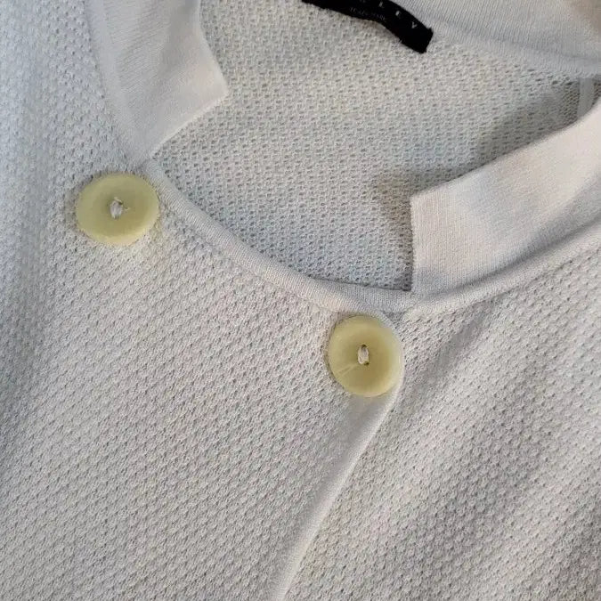 [BUNJANG] Sisley White Short Sleeve Cardigan / 시슬리 화이트 반팔 가디건