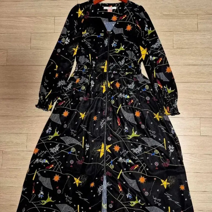 [BUNJANG] Jucy Judy Pattern Long Dress / 쥬시쥬디 55