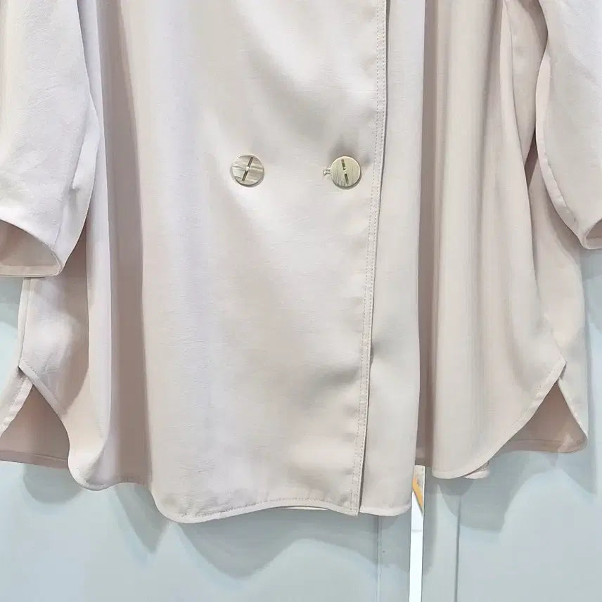 [BUNJANG] MOE Double-Breasted Short Sleeve Jacket / 모에(MOE) 반소매 더블 자켓