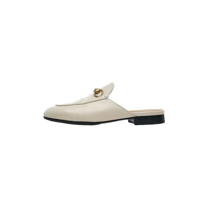 [BUNJANG] Gucci Princetown Leather Horsebit Slippers White / (W) 구찌 프린스타운 레더 슬리퍼 화이트