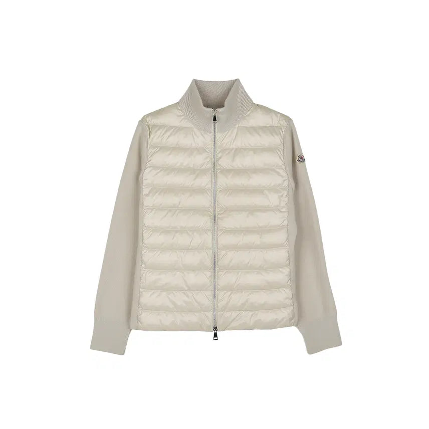 [BUNJANG] Moncler Wool Down Padded Cardigan White Ivory / (W) 몽클레르 패딩 울 가디건