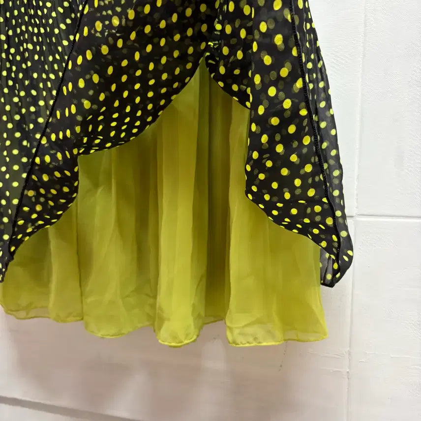 [BUNJANG] JPN Dot Layered Pleated Y2K Skirt / 도트 레이어드 플리츠 키치 Y2K 스커트 JPN