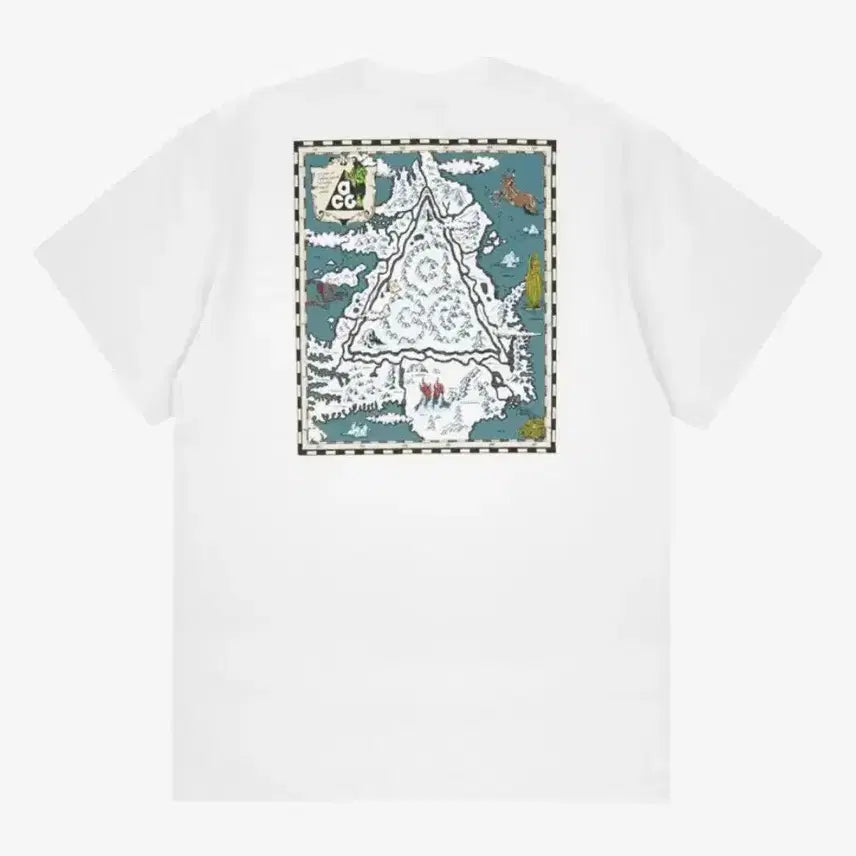 [BUNJANG] Nike ACG Iceland Map T-Shirt Summit White / 나이키 ACG 아이슬란드 맵 반팔 티셔츠 서밋 화이트 US XL