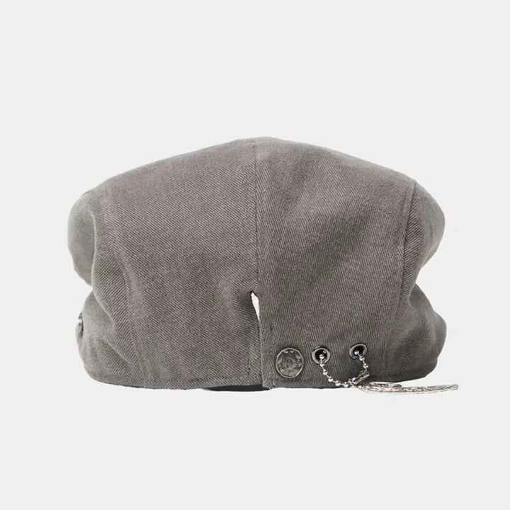 [SOLD OUT] 에트오소메 크로스 프린팅 클래식 헌팅캡 다크그레이