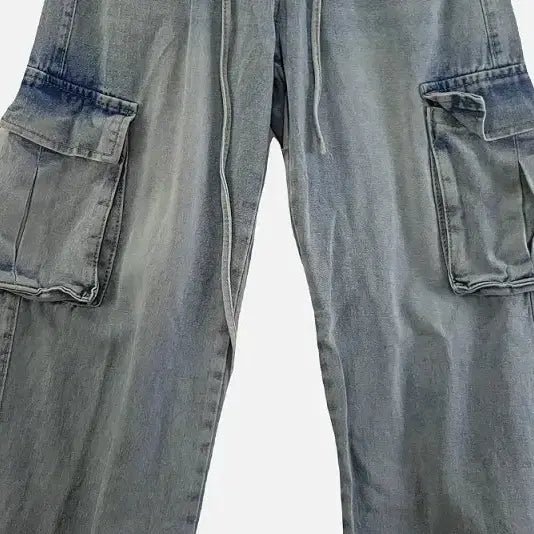 [BUNJANG] Unbranded Wide Cargo Jeans Light Blue / 여자S 와이드 카고 청바지 라이트 블루 M6886