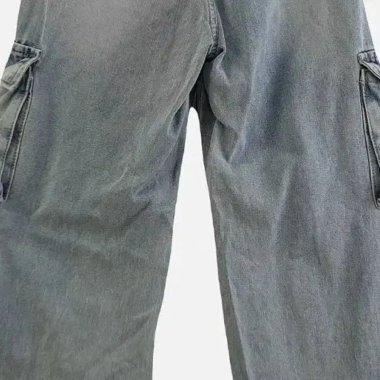 [BUNJANG] Unbranded Wide Cargo Jeans Light Blue / 여자S 와이드 카고 청바지 라이트 블루 M6886