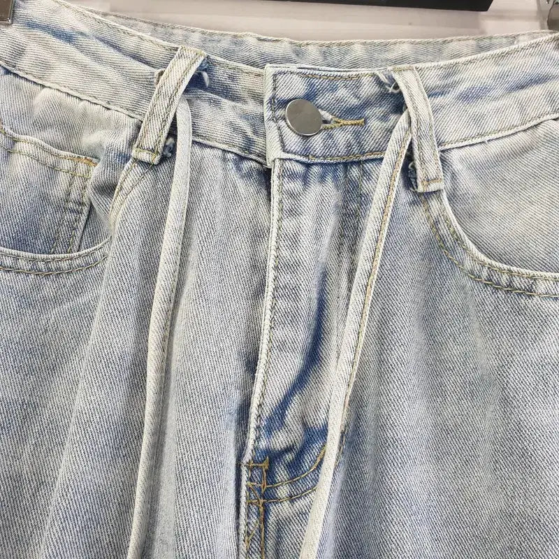 [BUNJANG] Unbranded Wide Cargo Jeans Light Blue / 여자S 와이드 카고 청바지 라이트 블루 M6886