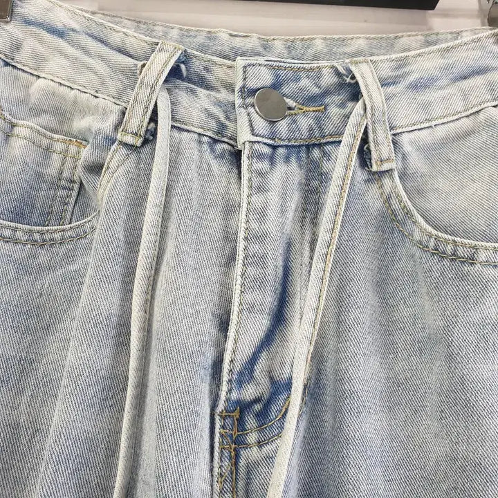 [BUNJANG] Unbranded Wide Cargo Jeans Light Blue / 여자S 와이드 카고 청바지 라이트 블루 M6886