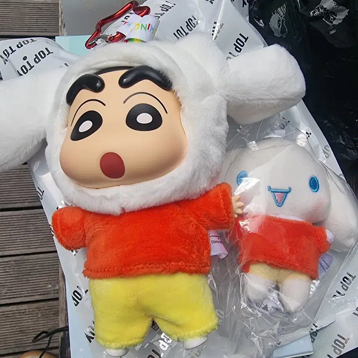 [BUNJANG] Cinnamoroll &amp; Jjanggu Combo Figure Set / 시나몬롤 X 짱구 콤보 피규어 2종