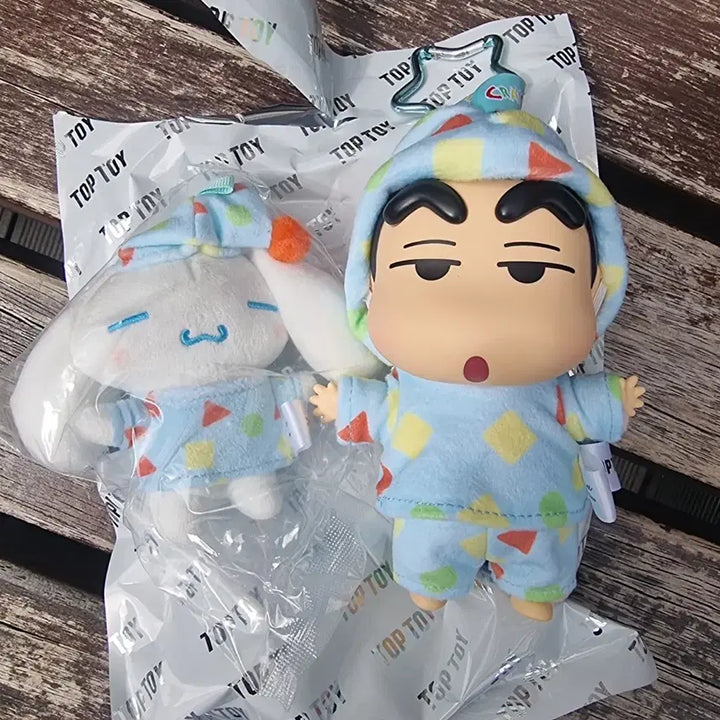[BUNJANG] Cinnamoroll &amp; Jjanggu Combo Figure Set / 시나몬롤 X 짱구 콤보 피규어 2종