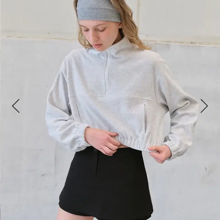 [BUNJANG] Lily Cots Till Half Zip-Up Melange Grey Terry / 릴리코츠 Till Half Zip-up / 멜란지그레이 테리 하프집업