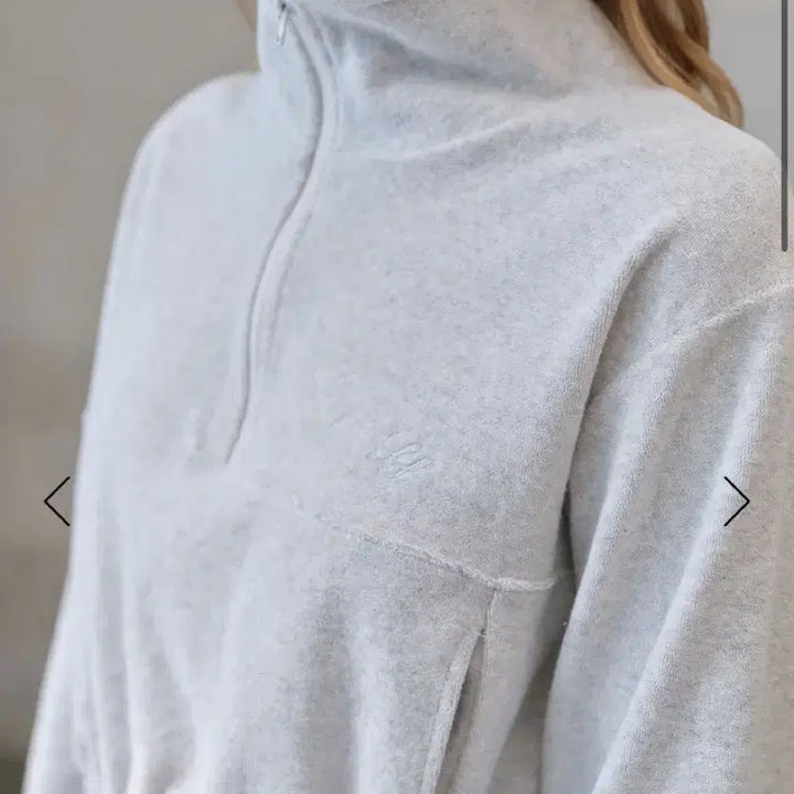 [BUNJANG] Lily Cots Till Half Zip-Up Melange Grey Terry / 릴리코츠 Till Half Zip-up / 멜란지그레이 테리 하프집업