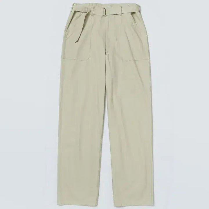 [BUNJANG] Auralee Beige Belted Wide Pants / 오라리 바지 오라리 팬츠 베이지 벨트 와이드 팬츠