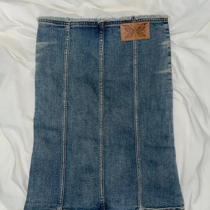 [BUNJANG] Expired Girl Midi Denim Skirt (Light) - Size S / 익스파이어드걸 미디 데님 스커트 라이트 s