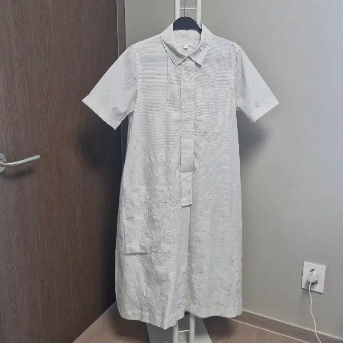 [BUNJANG] COS White Striped Shirt Long Dress / 코스 COS(34/55)화이트 스트라이프 셔츠 롱원피스