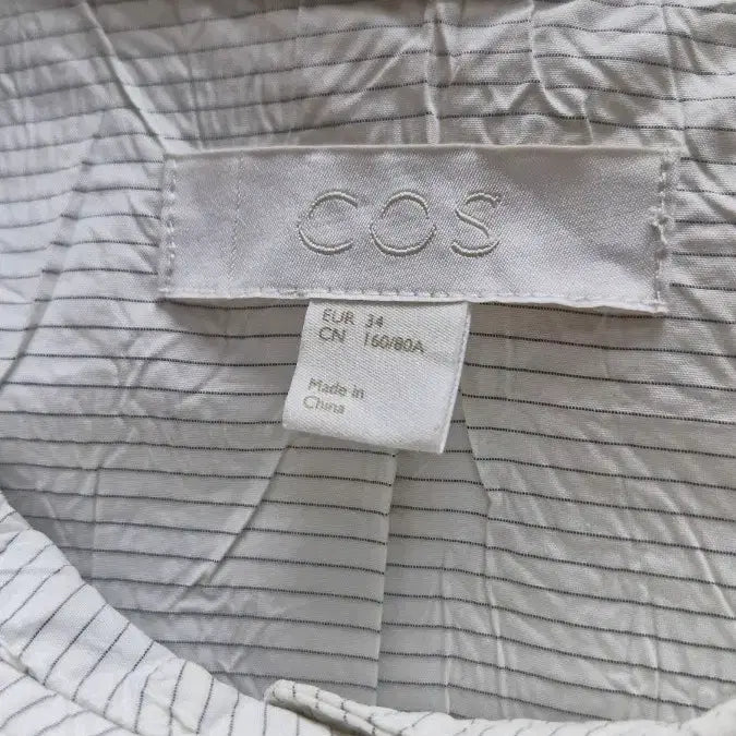 [BUNJANG] COS White Striped Shirt Long Dress / 코스 COS(34/55)화이트 스트라이프 셔츠 롱원피스