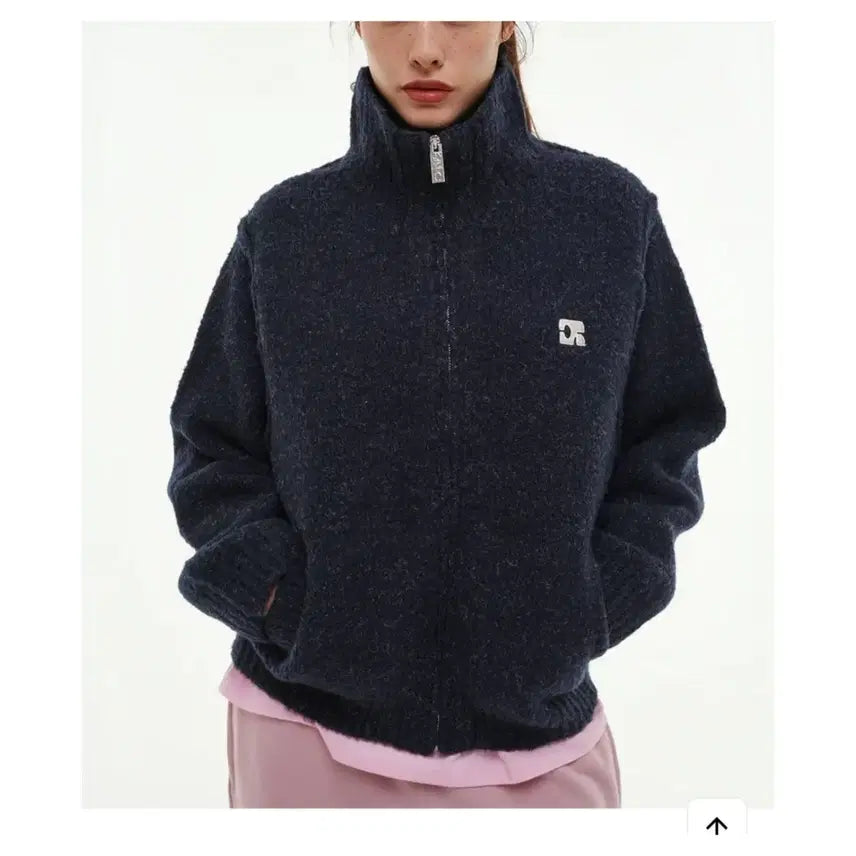 [BUNJANG] Centaur Navy Knit Zip-Up Jacket M / 센토르 니트 집업 - 네이비 ,M
