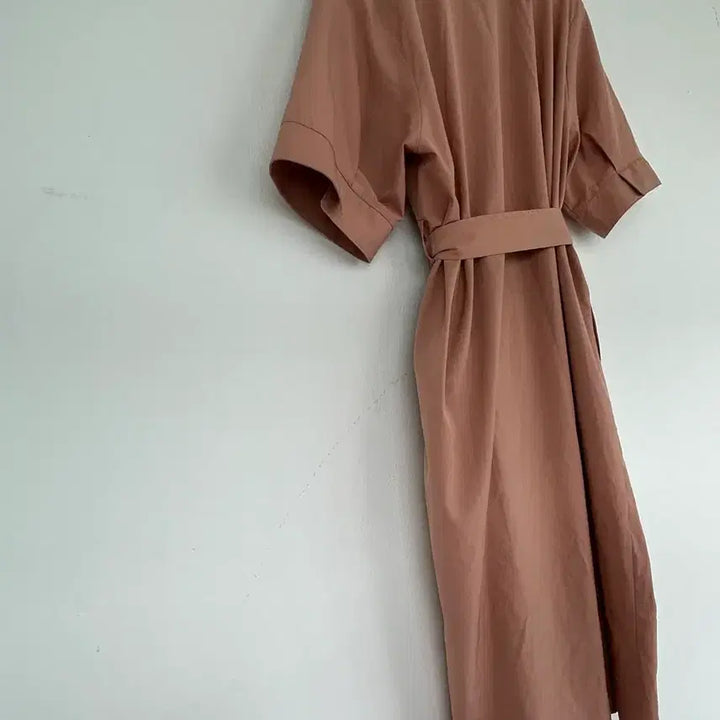 [BUNJANG] Belted Long Dress / 벨트 롱 원피스