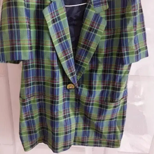 [BUNJANG] VIVALDI Checkered Short Sleeve Jacket / VIVALDI 반팔 체크  자켓