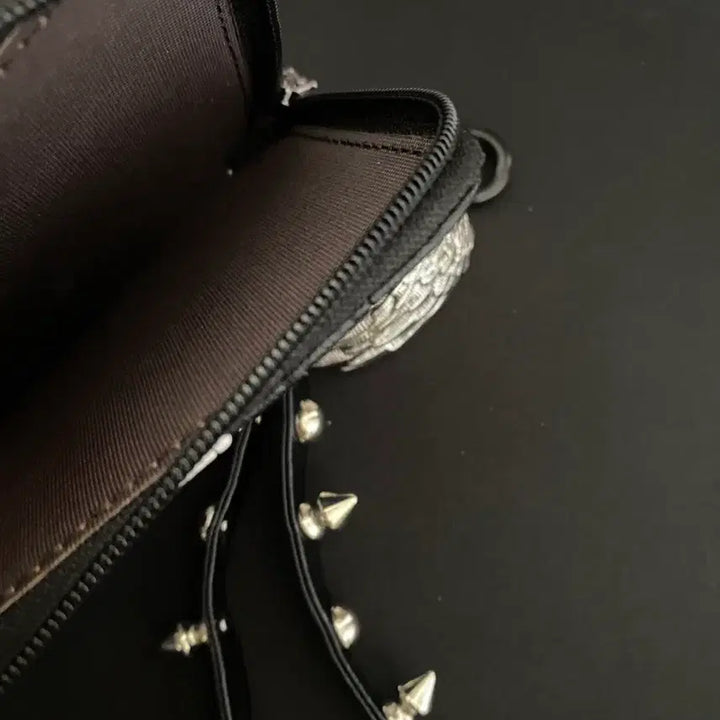 [BUNJANG] Wing Spike Strap Card Wallet Keychain / 윙 스파이크 스트랩 카드지갑 키체인