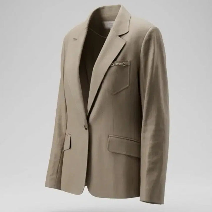 [BUNJANG] Cerruti 1881 Linen Blazer / 여성66 / 세루티1881 원버튼 린넨 정장자켓BR 11-21