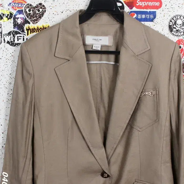 [BUNJANG] Cerruti 1881 Linen Blazer / 여성66 / 세루티1881 원버튼 린넨 정장자켓BR 11-21
