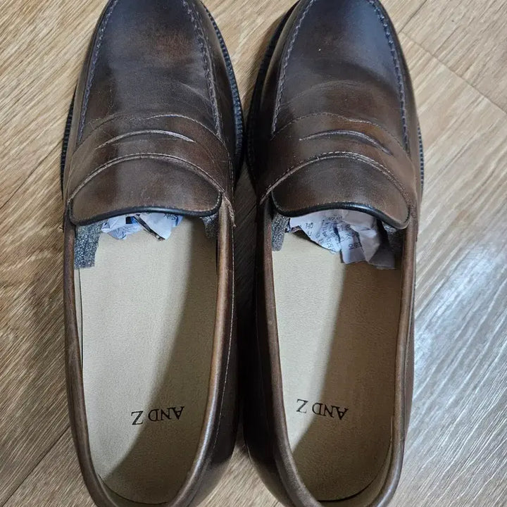 [BUNJANG] AND Z Brown Natural Cowhide Loafers / AND Z 앤드지 브라운 천연소가죽 로퍼