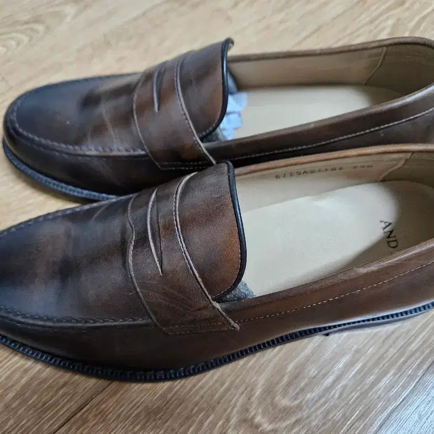 [BUNJANG] AND Z Brown Natural Cowhide Loafers / AND Z 앤드지 브라운 천연소가죽 로퍼