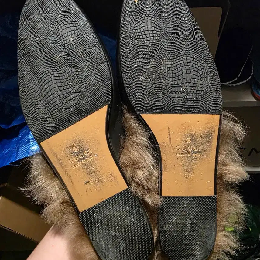 [BUNJANG] Gucci Tiger Slide Fur Slippers / 구찌 타이거 슬라이드 털슬리퍼