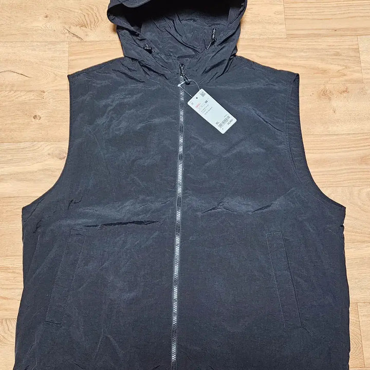 [BUNJANG] SPAO Hooded Vest Windbreaker Black XL / SPAO 스파오 바람막이 후드 조끼 블랙 XL