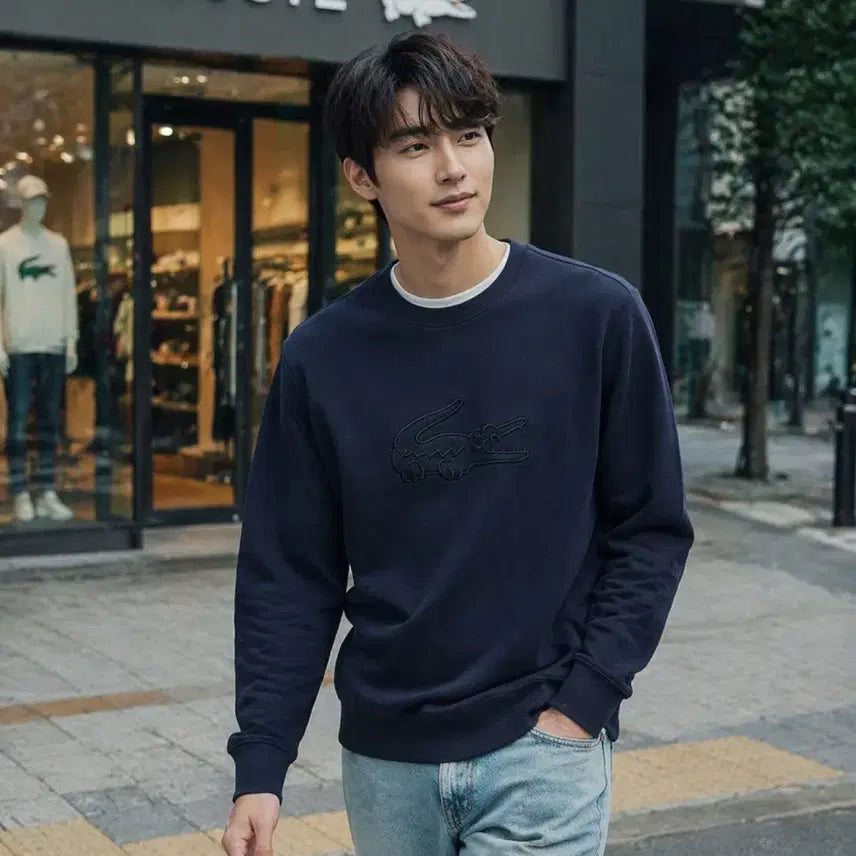 [SOLD OUT] [남자-100]LACOSTE 라코스테 빅크록 맨투맨티셔츠