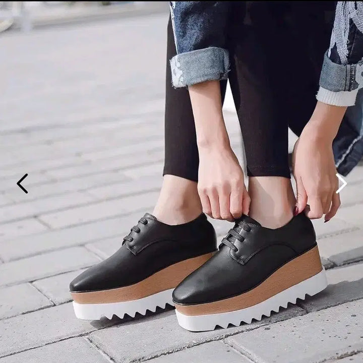 [BUNJANG] Oxford Platform Loafers - Black, Size 38 / 옥스포드 플랫폼 통굽 로퍼 - 블랙,38사이즈