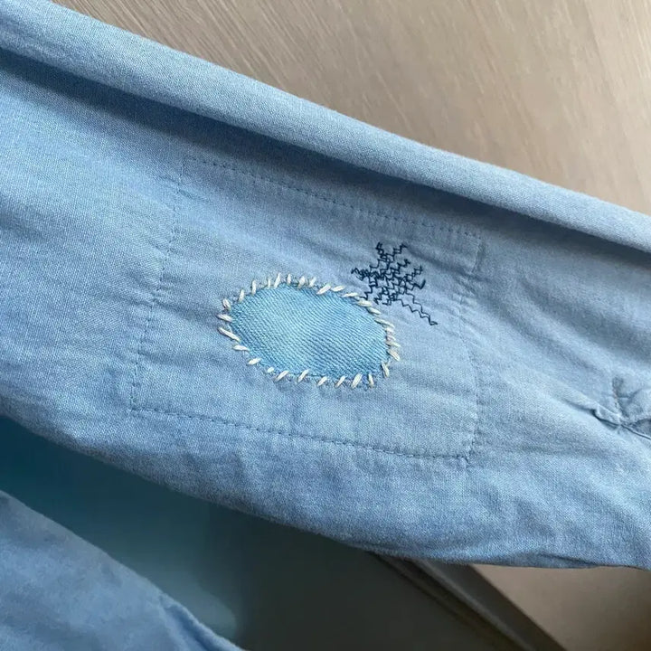 [BUNJANG] Kapital Chambray Damaged Work Shirt / Kapital 캐피탈 샴브레이 데미지드 워크 셔츠