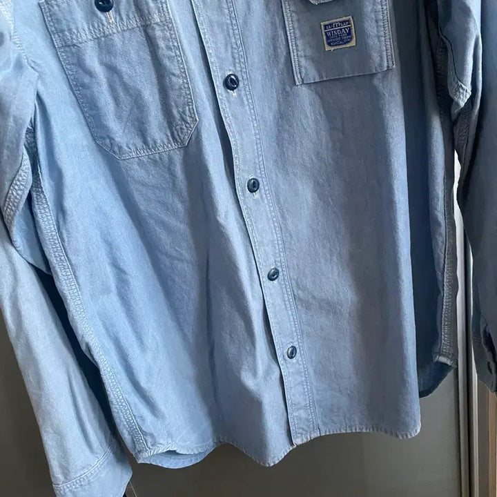 [BUNJANG] Kapital Chambray Damaged Work Shirt / Kapital 캐피탈 샴브레이 데미지드 워크 셔츠