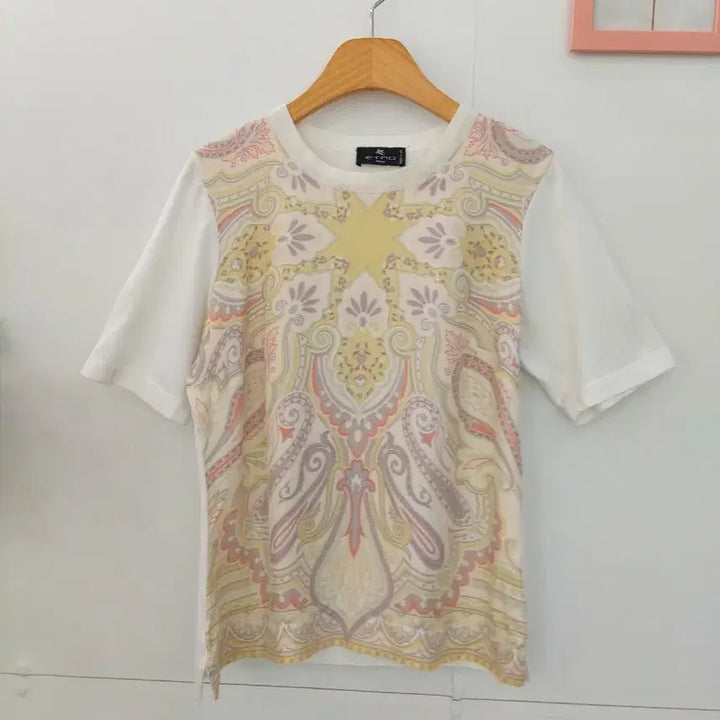 [SOLD OUT] 에트로 페이즐리 실크앞판 반팔 티셔츠 55~66
