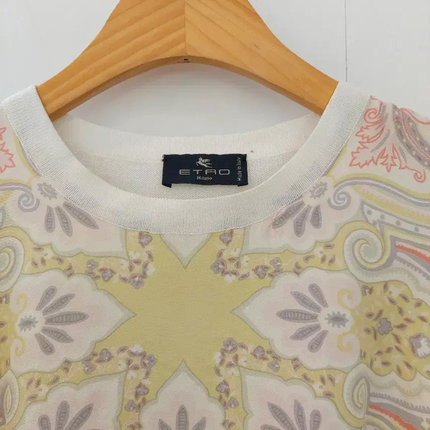 [SOLD OUT] 에트로 페이즐리 실크앞판 반팔 티셔츠 55~66