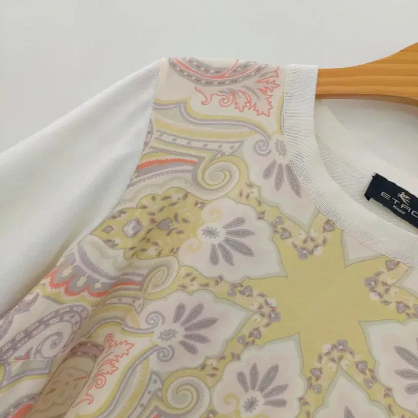 [SOLD OUT] 에트로 페이즐리 실크앞판 반팔 티셔츠 55~66
