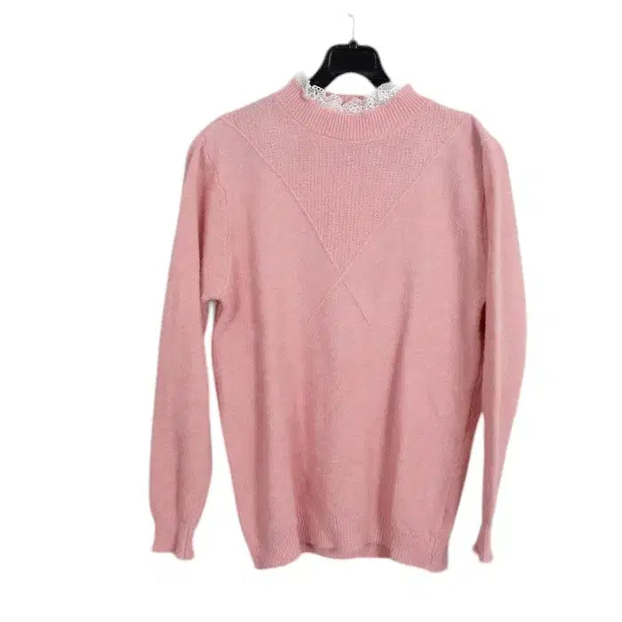 [BUNJANG] gwilim Lace Collar Long Sleeve Knit Top / 여성F / 텍새상품 gwilim 레이스카라 긴팔니트PK 11-22