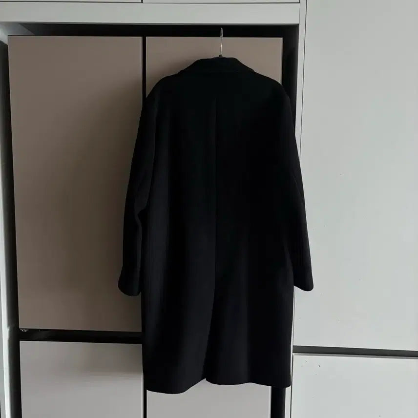 [BUNJANG] Button Seoul Black Oversized Coat / 버튼서울 블랙 오버핏 코트