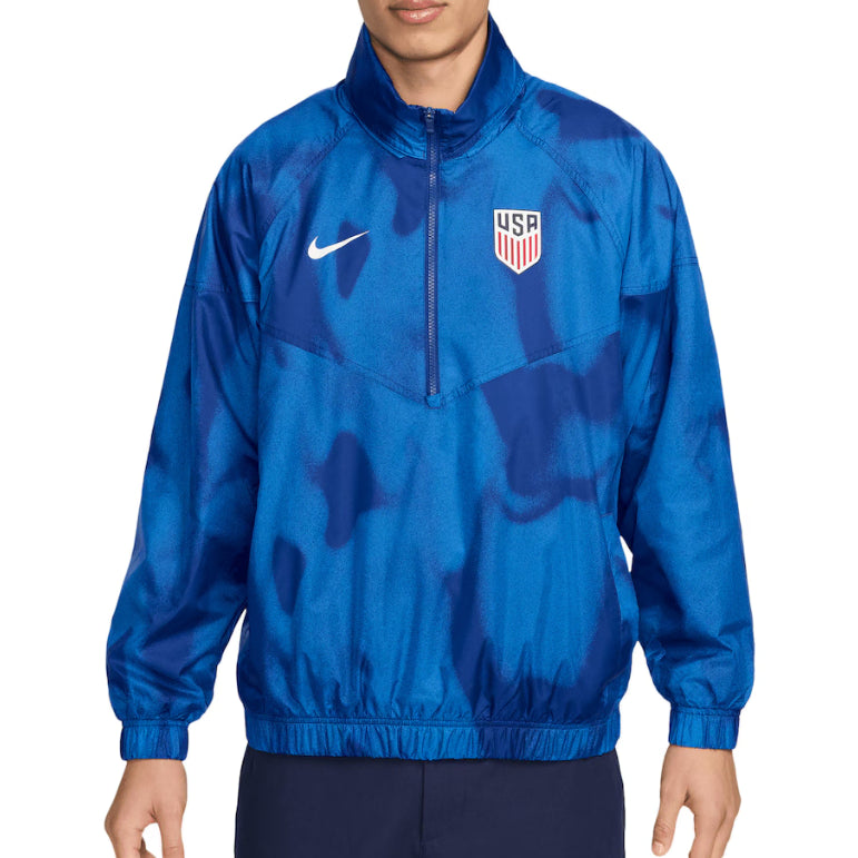 [SOLD OUT] 나이키 미국 축구 국가대표팀 지급용 바람막이 하프집업, 러닝 아노락